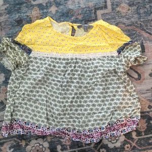 Anthro cropped blouse